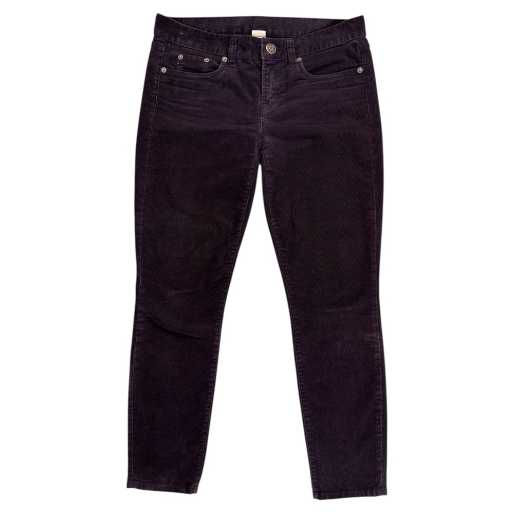 J. Crew Women’s Dark Purple Corduroy Ankle Jeans Size 27 EUC Skinny Fit Pants